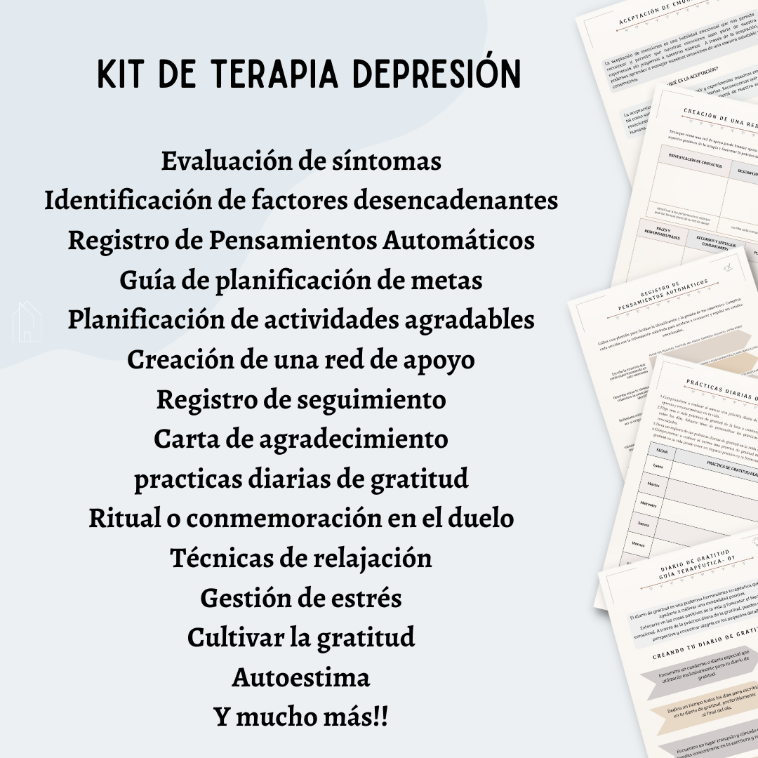 Combo de 5 kits Atención :  Adultos y Niños - Adolescentes / Terapia:  Ansiedad, Depresión y Pareja