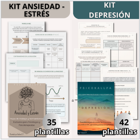 Combo de 2 kits de Terapia ( Ansiedad y Depresión)