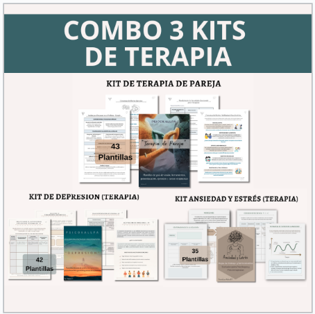 Combo de 3 kits de Terapia (Ansiedad - Depresión - Pareja)