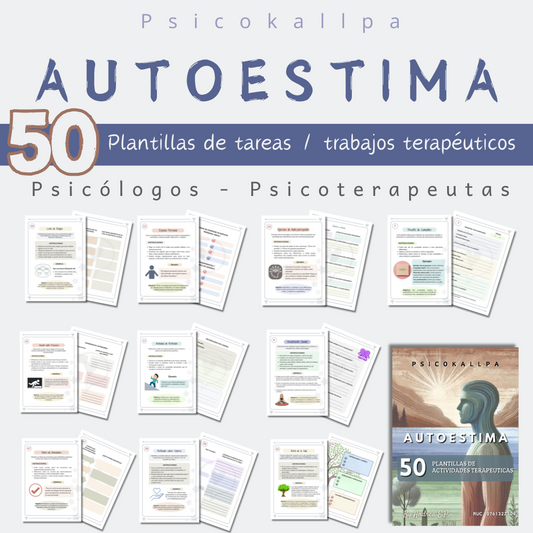 kit de Tareas/actividades terapéuticas de Autoestima