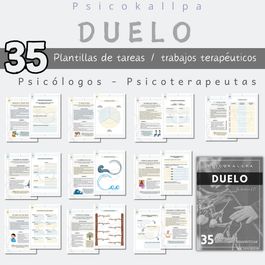 kit de Tareas/actividades terapéuticas de Duelo